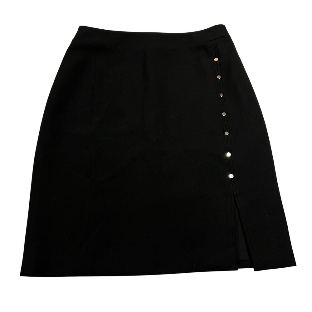 BOSS Side Studs & Slit Pencil Skirt Size 12 Office Preppy Minimalist Classic